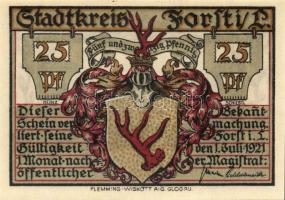 Német Birodalom/Weimari Köztársaság/ Forst 1921. 10Pf + 20Pf + 50Pf összesen: 4klf db, teljes sor T:...