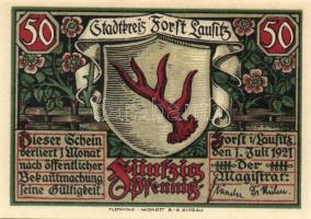 Német Birodalom/Weimari Köztársaság/ Forst 1921. 10Pf + 20Pf + 50Pf összesen: 4klf db, teljes sor T:...