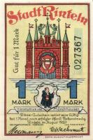 Német Birodalom/Weimari Köztársaság/ Rinteln 1920. 25Pf + 50Pf + 1M  3klf db, teljes sor T:I