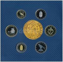 2013. 5Ft-200Ft (6xklf) forgalmi sor szettben + 2013. "I. Lajos aranyforintja" aranyozott ...