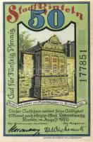 Német Birodalom/Weimari Köztársaság/ Rinteln 1920. 25Pf + 50Pf + 1M  3klf db, teljes sor T:I