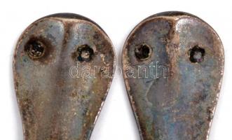 2 db jelzett ezüst kiskanál 46 g