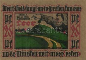 Német Birodalom/Weimari Köztársaság/ Leer 1921. 25Pf + 50Pf(2x) + 75Pf(2x) + 1M 6klf, teljes sor T:I