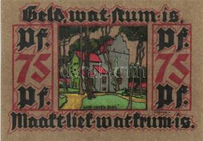 Német Birodalom/Weimari Köztársaság/ Leer 1921. 25Pf + 50Pf(2x) + 75Pf(2x) + 1M 6klf, teljes sor T:I