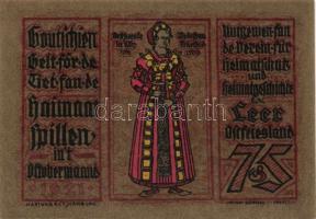 Német Birodalom/Weimari Köztársaság/ Leer 1921. 25Pf + 50Pf(2x) + 75Pf(2x) + 1M 6klf, teljes sor T:I