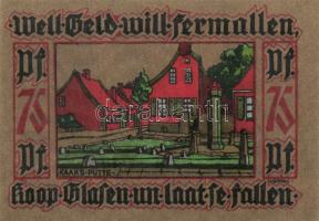 Német Birodalom/Weimari Köztársaság/ Leer 1921. 25Pf + 50Pf(2x) + 75Pf(2x) + 1M 6klf, teljes sor T:I