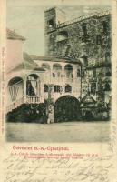 1901 Sárospatak (Sátoraljaújhely), Régi Rákóczi vár és Windisch-Grätz hercegi kastély feljárója (EK)