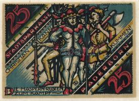 Német Birodalom/Weimari Köztársaság/ Paderborn 1921. 25Pf + 50Pf + 75Pf + 1M + 2M 5klf db, teljes so...