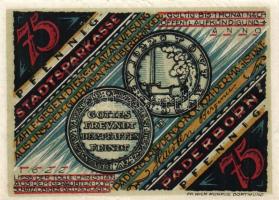 Német Birodalom/Weimari Köztársaság/ Paderborn 1921. 25Pf + 50Pf + 75Pf + 1M + 2M 5klf db, teljes so...