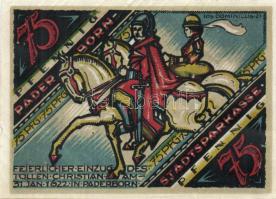 Német Birodalom/Weimari Köztársaság/ Paderborn 1921. 25Pf + 50Pf + 75Pf + 1M + 2M 5klf db, teljes so...