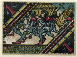 Német Birodalom/Weimari Köztársaság/ Paderborn 1921. 25Pf + 50Pf + 75Pf + 1M + 2M 5klf db, teljes so...