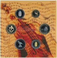 2009. 5Ft-200Ft "Haydn" (7xklf) forgalmi érme sor, benne "Joseph Haydn" Ag emlék...