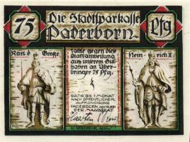 Német Birodalom/Weimari Köztársaság/ Paderborn 1921. 50Pf + 75Pf + 1M + 2M 4klf db, teljes sor T:I