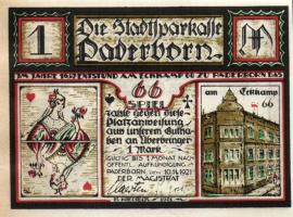 Német Birodalom/Weimari Köztársaság/ Paderborn 1921. 50Pf + 75Pf + 1M + 2M 4klf db, teljes sor T:I