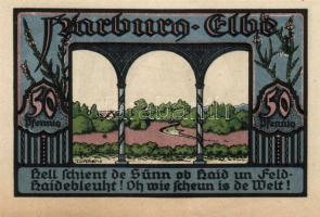 Német Birodalom/Weimari Köztársaság/ Harburg 1921. 50Pf(4x)4klf, teljes sor T:I