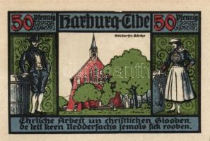 Német Birodalom/Weimari Köztársaság/ Harburg 1921. 50Pf(4x)4klf, teljes sor T:I