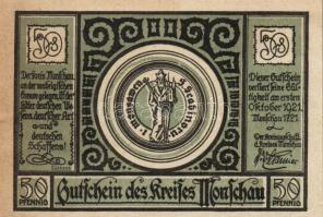 Német Birodalom/Weimari Köztársaság/ Monschau 1921. 50Pf(3x)3klf, teljes sor T:I