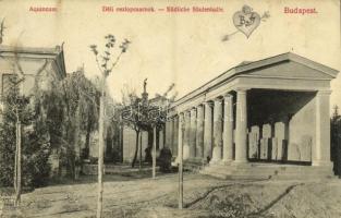 1909 Budapest III. Aquincum, Déli oszlopcsarnok (ázott sarok / wet corner)