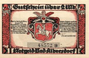 Német Birodalom/Weimari Köztársaság/ Albersdorf 1922. 50Pf + 1M + 2M 3klf, teljes sor T:I