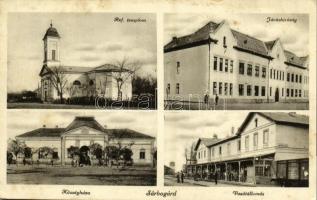 1934 Sárbogárd, Református templom, Járásbíróság, Községháza, Vasútállomás (fl)