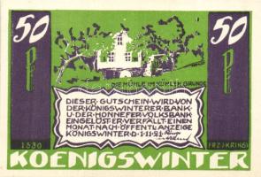 Német Birodalom/Weimari Köztársaság/ Königswinter 1921. 50Pf(7x) 7klf, teljes sor T:I