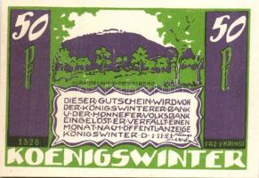 Német Birodalom/Weimari Köztársaság/ Königswinter 1921. 50Pf(7x) 7klf, teljes sor T:I