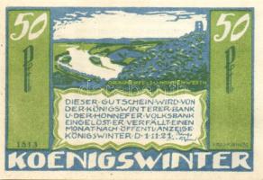 Német Birodalom/Weimari Köztársaság/ Königswinter 1921. 50Pf(7x) 7klf, teljes sor T:I