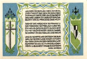 Német Birodalom/Weimari Köztársaság/ Königswinter 1921. 50Pf(7x) 7klf, teljes sor T:I