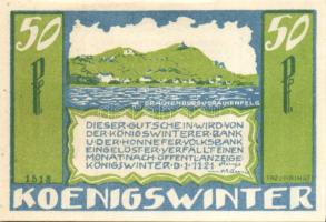 Német Birodalom/Weimari Köztársaság/ Königswinter 1921. 50Pf(7x) 7klf, teljes sor T:I