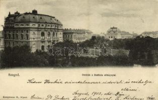 1902 Szeged, Színház a Stefánia sétánnyal. Kampmann H. (EK)
