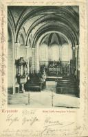 1901 Kaposvár, Római katolikus templom belső. Gerő Zsigmond kiadása