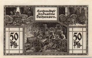 Német Birodalom/Weimari Köztársaság/ Dalhausen 1922. 50Pf + 1M + 2M  3klf db, teljes sor T:I