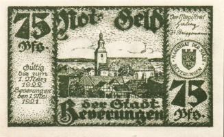 Német Birodalom/Weimari Köztársaság/ Beverungen 1921. 50Pf + 75Pf + 1M  3klf db, teljes sor T:I