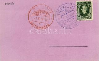 1939 Trencsén, Trencín; látkép, híd, templom, zsinagóga / general view with bridge, church and synag...