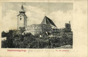 1907 Sepsiszentgyörgy, Sfantu Gheorghe; Református templom, várfal. Benkő M. kiadása / Calvinist church, castle wall