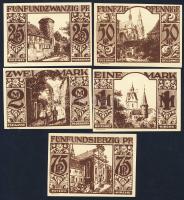 Német Birodalom/Weimari Köztársaság/ Paderborn 1921. 25Pf + 50Pf + 75Pf + 1M + 2M 5klf db, teljes so...