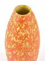 Retró mázas váza, jelzés nélkül, apró kopásnyomokkal, m: 29 cm