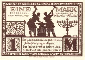 Német Birodalom/Weimari Köztársaság/ Paderborn 1921. 25Pf + 50Pf + 75Pf + 1M + 2M 5klf db, teljes so...