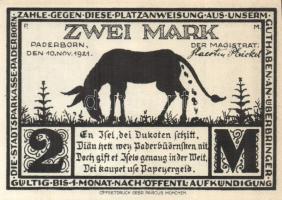 Német Birodalom/Weimari Köztársaság/ Paderborn 1921. 25Pf + 50Pf + 75Pf + 1M + 2M 5klf db, teljes so...
