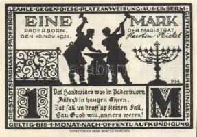 Német Birodalom/Weimari Köztársaság/ Paderborn 1921. 25Pf + 50Pf + 75Pf + 1M + 2M 5klf db, teljes so...