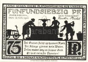 Német Birodalom/Weimari Köztársaság/ Paderborn 1921. 25Pf + 50Pf + 75Pf + 1M + 2M 5klf db, teljes so...