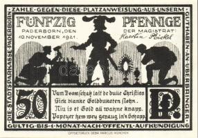 Német Birodalom/Weimari Köztársaság/ Paderborn 1921. 25Pf + 50Pf + 75Pf + 1M + 2M 5klf db, teljes so...