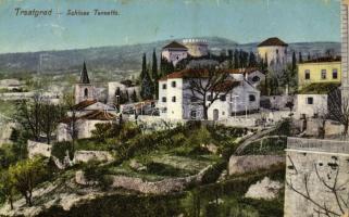1914 Fiume, Rijeka; Schloss Tersatto / Trsat Castle / Trsatgrad (EK)