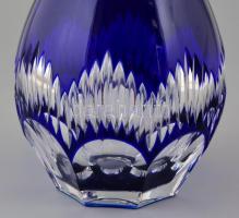 Csiszolt ólomkristály kiöntő, kétrétegű, hibátlan, jelzés nélkül, m: 41 cm (dugóval)