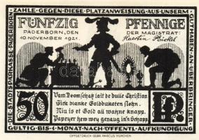 Német Birodalom/Weimari Köztársaság/ Paderborn 1921. 25Pf + 50Pf + 75Pf + 1M + 2M 5klf db, teljes so...