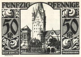 Német Birodalom/Weimari Köztársaság/ Paderborn 1921. 25Pf + 50Pf + 75Pf + 1M + 2M 5klf db, teljes so...