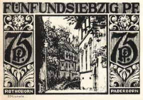 Német Birodalom/Weimari Köztársaság/ Paderborn 1921. 25Pf + 50Pf + 75Pf + 1M + 2M 5klf db, teljes so...
