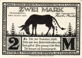 Német Birodalom/Weimari Köztársaság/ Paderborn 1921. 25Pf + 50Pf + 75Pf + 1M + 2M 5klf db, teljes so...
