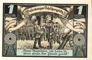 Német Birodalom/Weimari Köztársaság/ Wasenberg 1921. 50Pf + 75Pf + 1M 3klf db, teljes sor T:I