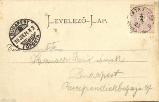 1899 Tátra, Magas Tátra, Vysoké Tatry; Kohlbach szálloda, Lomnici-csúcs / Hotel Kohlbach m. Lomnitze...